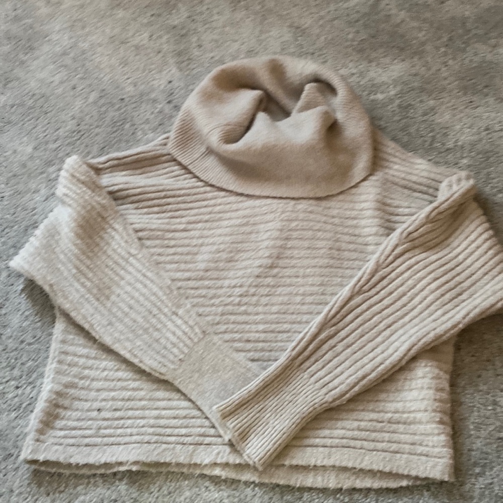 extra small, pink rose, turtle neck
